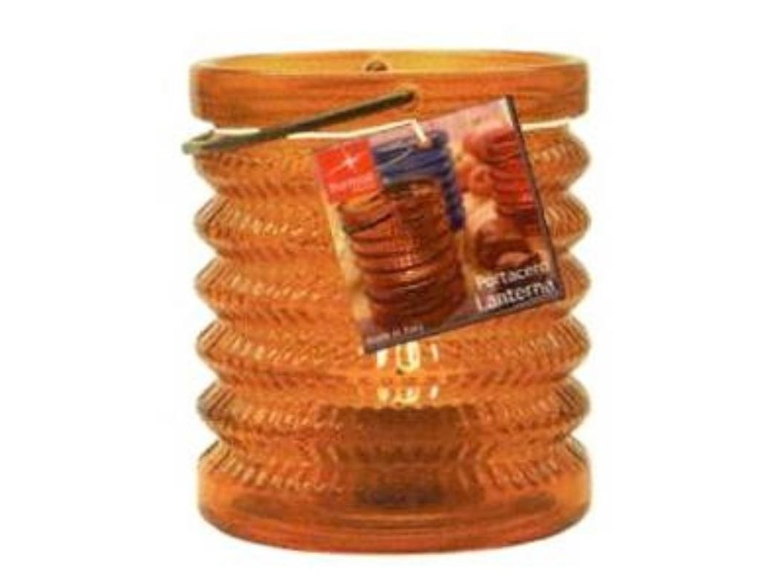 Linterna vela portacero arancione