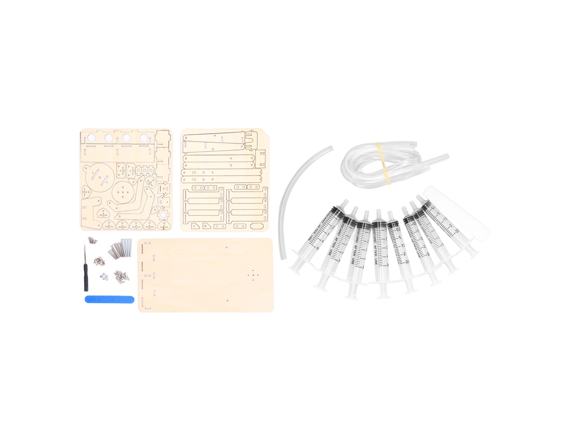 Kit De Juguete De Brazo Robótico Hidráulico Para Armar, Modelo Mecánico De Madera Para La Enseñanza.