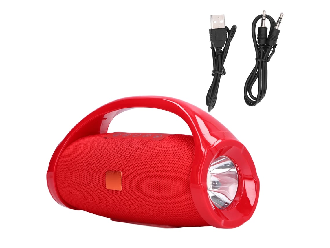 Altavoz Bluetooth LED portátil Bj con linterna, ranura para tarjeta de memoria, inalámbrico para uso en exteriores.