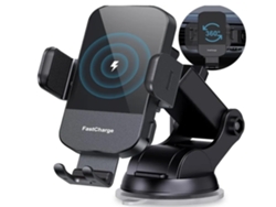 Cargador Carro Sem Fio Alta Velocidade para Apple, Samsung YEMAESRE Negro