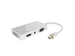 Adaptador Mini DisplayPort a HDMI - VGA - DVI con audio 3 en 1