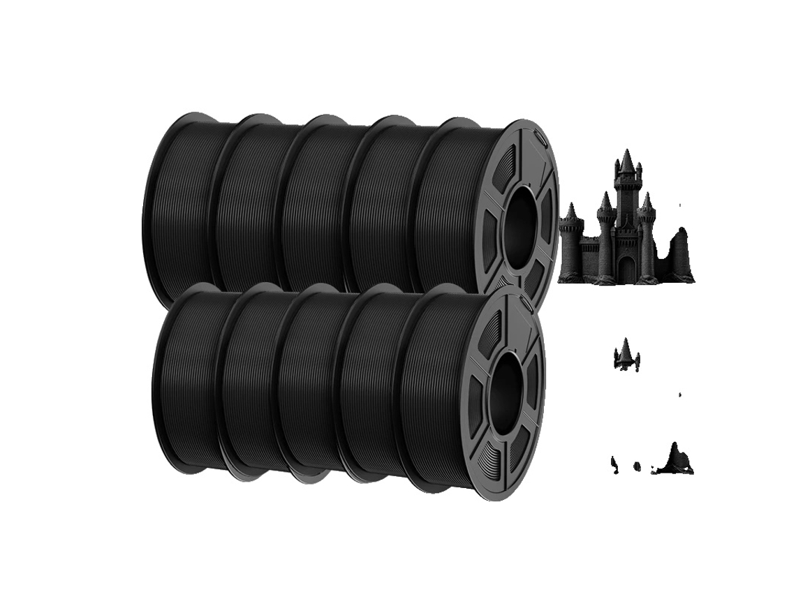 Filamento para impresora 3D, alta velocidad, sin burbujas, PLA Meta 10 negro OEM