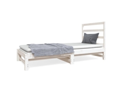 Maison Exclusive - Sofá Cama Extraíble Sin Colchón Blanco 2x(90x190) Cm