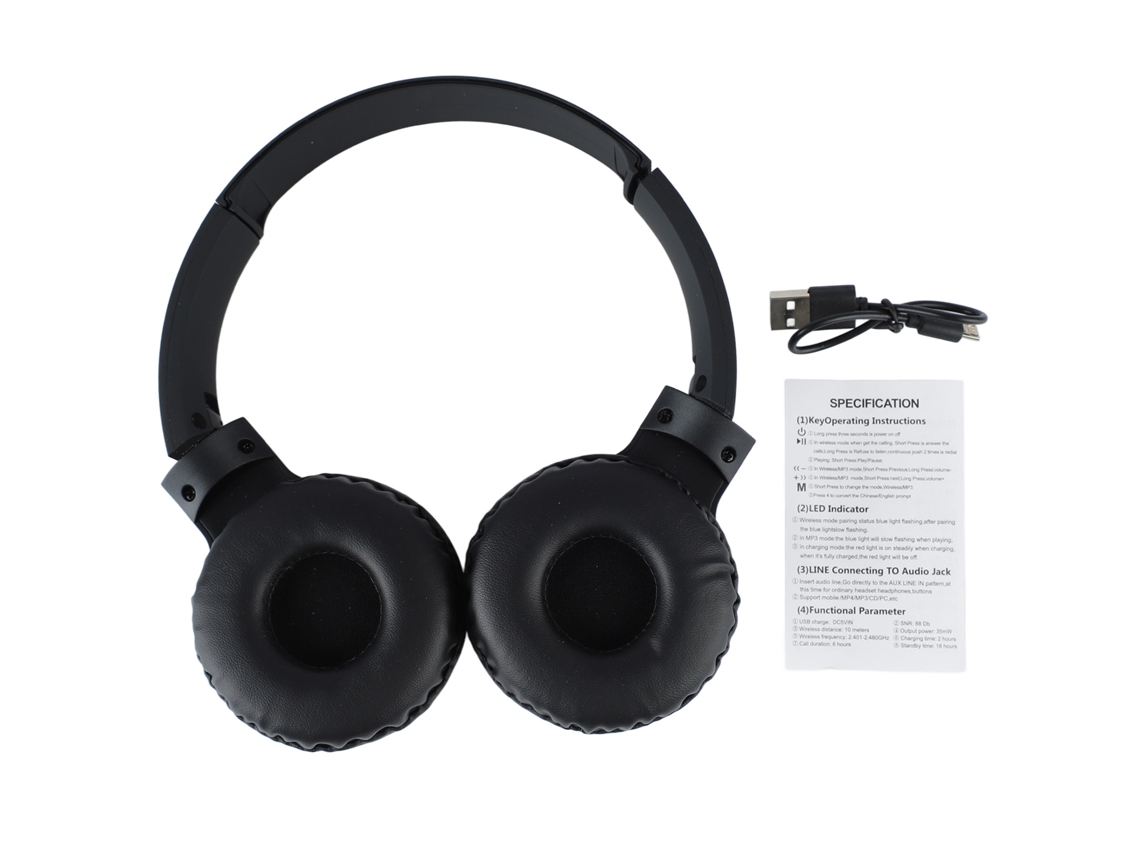 Auriculares Estéreo Inalámbricos Bluetooth Hifi Con Graves Profundos Y Diseño Circumaural Para Deportes, Juegos Y Uso Diario.