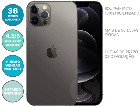 iPhone 12 Pro Max APPLE (Reacondicionado Como Nuevo - 6.7'' - 128 GB - Negro)