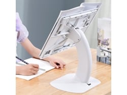 Soporte De Escritorio Multifuncional Plegable Y Ergonómico Ajustable Para Libros De Lectura - Blanco