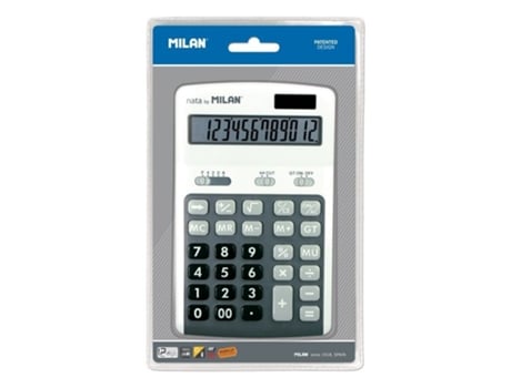 Gran Calculadora Gris de MILAN 12 Dígitos