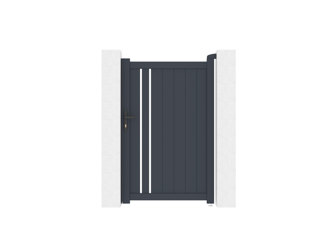 Puerta peatonal de aluminio 1m giona H.160cm