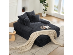 Sofá de cuerda de lujo, diseño moderno, 4 cojines, sofá cama multifuncional ultrasuave, listo para usar como sofá o cama sin necesidad de Zkaka.