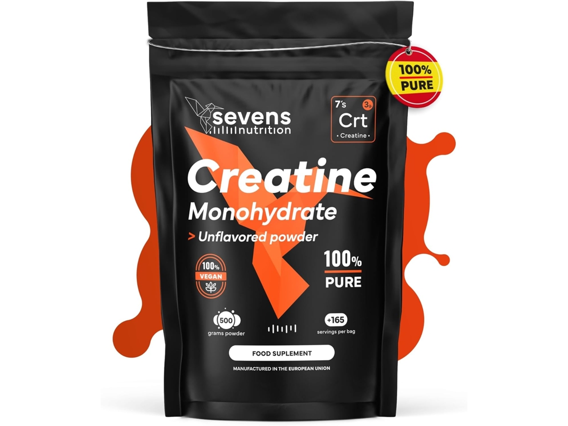 Monohidrato de creatina de Sevens Nutrition. Más fuerza, energía y resistencia.