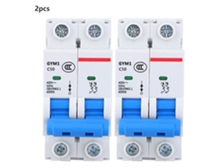 2 Piezas Interruptor De Circuito Gym1-dz47s Pequeño 2p 400vac Ip20 Protección De Corriente 50a