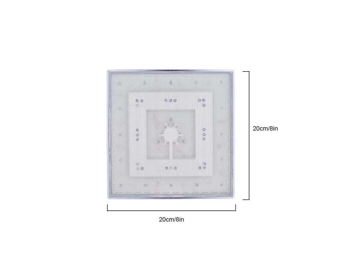 Cabezal de ducha cuadrado con sensor de temperatura LED RGB para baño