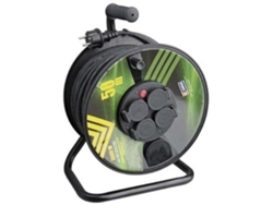 Bobina De Extensión De Cable Felixmania 50 M Goma 4 Tomas Exterior