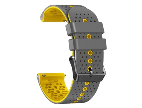 Correa de Silicona 22mm dos colores para Garmin Forerunner 255/745 - gris/amarillo