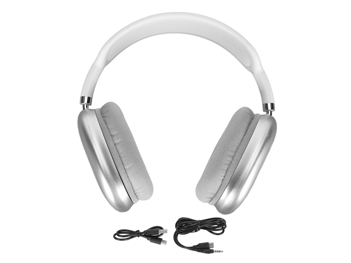 Fones De Ouvido Bluetooth Sem Fio Ajustáveis Dobráveis Com Microfone Para Trabalho Escola Viagem Esportes Branco