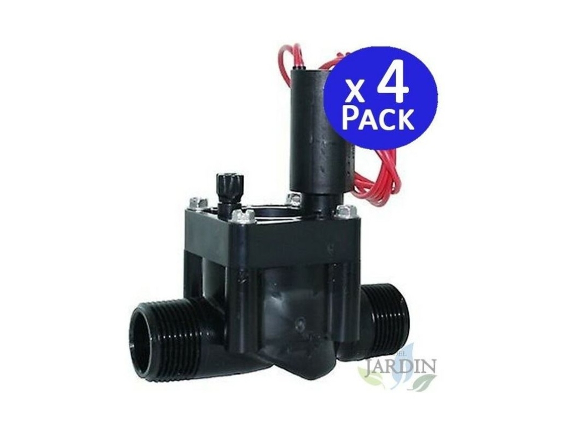Electrovalvula de Riego Pgv-100-Mm 1'' 24V Rosca Macho HUNTER Pack 4 HUNTER