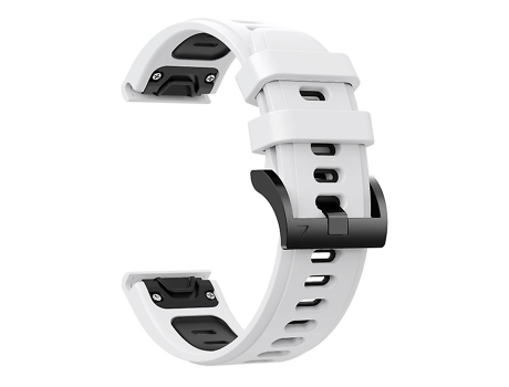 Correa De Reloj Inteligente Para Garmin Fenix 5, Correa De Reloj De Silicona Deportiva Bicolor, Blanco Y Negro, 22Mm VENISYMLIS
