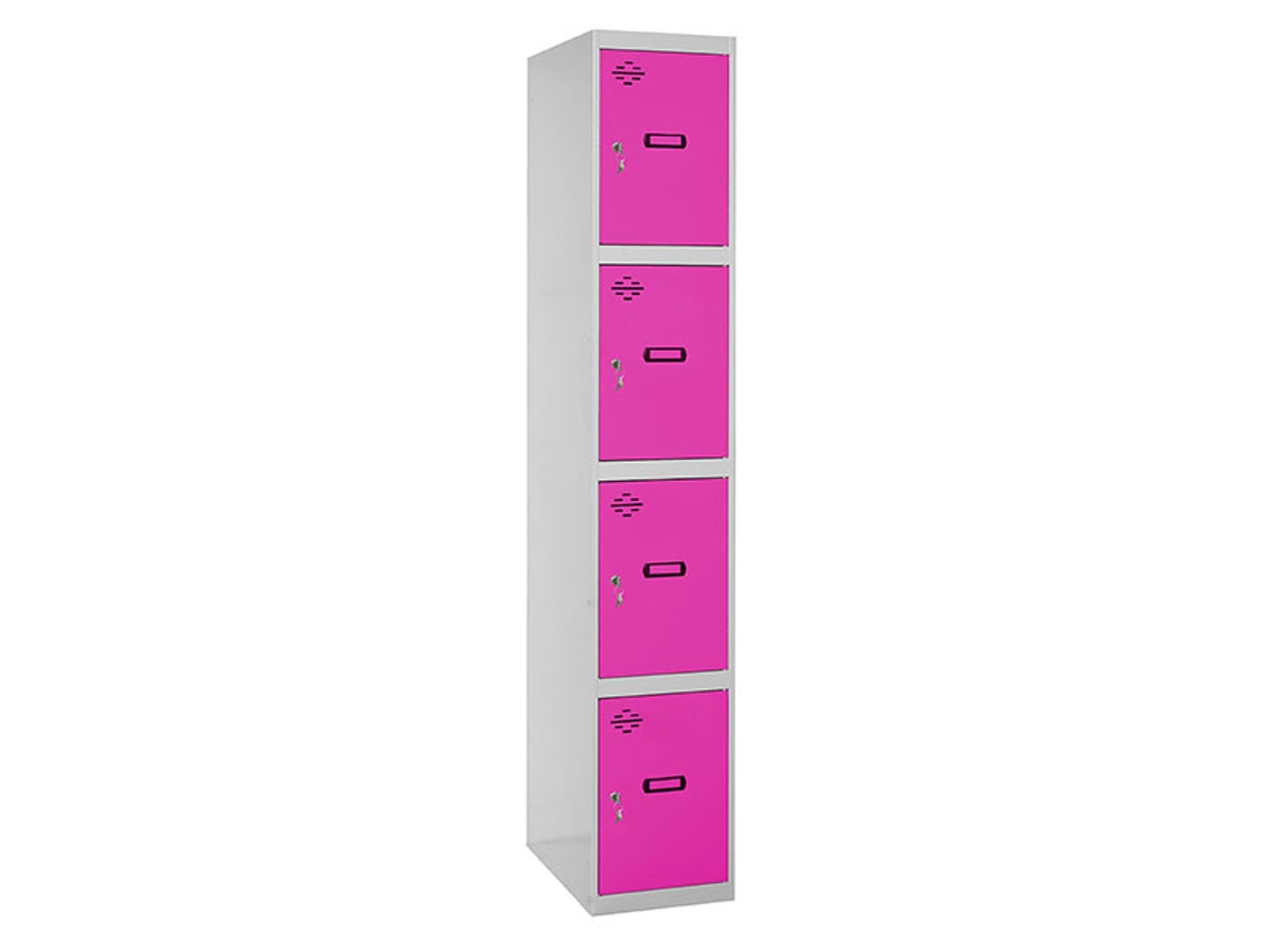 Simonlocker Profesional Desmontable 4 Puertas 1/4 300 Inicial Gris/Rojo SIMON RACK