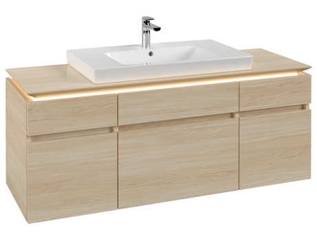 Villeroy &amp Boch Legato Vanity unit B699 1400x550x500mm central iluminación LED