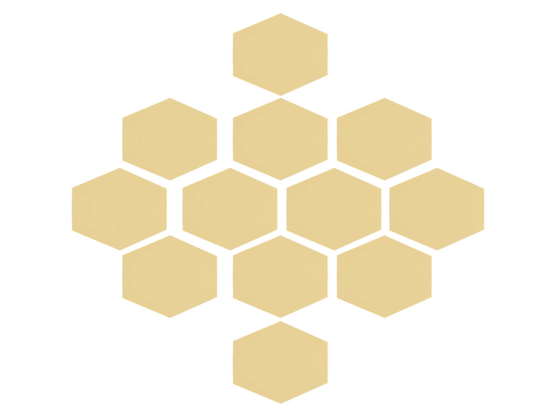 Baok - 12 pegatinas de pared modernas con efecto espejo hexagonal geométrico 3D para decoración del hogar (dorado)