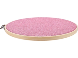 Banderín redondo de bambú y cuero, ideal para colgar, exhibir y organizar broches y alfileres, perfecto para bodas y eventos - GOKOCO