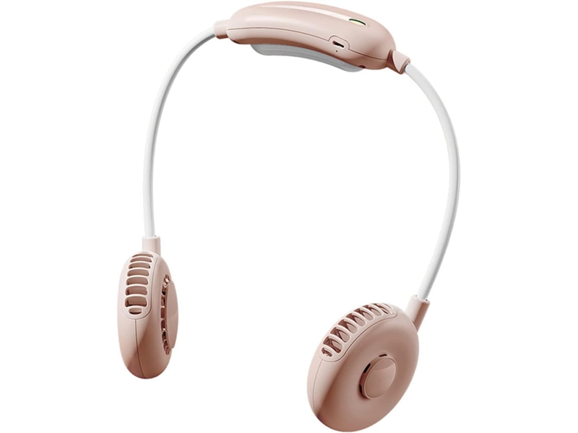 Ventilador De Cuello Colgante Sin Aspas Ventilador Portátil Recargable Por Usb 2000 Mah Giratorio 360°