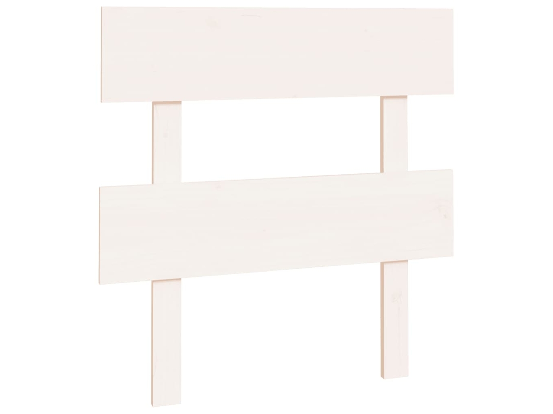 Maison Exclusive - Cabecero De Cama Madera Maciza De Pino Blanco 93,5x3x81 Cm