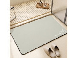 Alfombra de Baño LUUCOZK Antideslizantes Absorbentes Decoración Baño Secado Poliéster Gris (60x90cm)