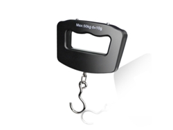 Báscula digital para equipaje Tommy01, color negro, modelo ABS suspendido, ligera y portátil.