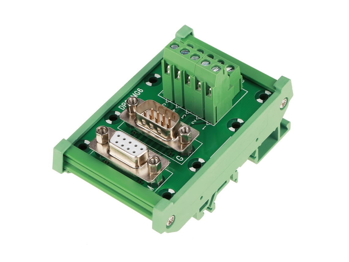 Módulo De Interfaz Db9 Para Rail Din Con Conector Macho/hembra Placa De Desconexión