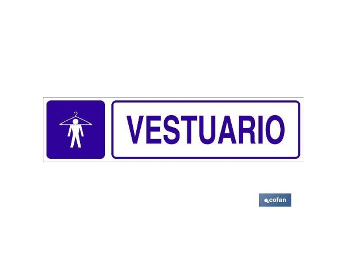 Señal glasspack adhesiva 175x45 vestuario