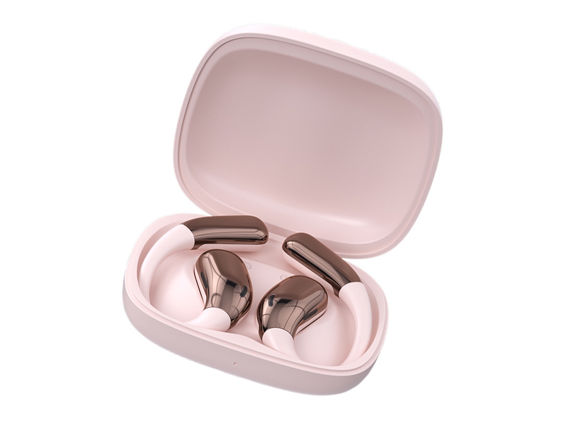 Auriculares Inalámbricos Bluetooth Yuysan A38 Con Gancho Para La Oreja, Resistentes Al Agua, Con Control De Voz Y Música, Color Rosa