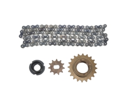 Omni-kit De Piñón Para Bicicleta Eléctrica Oro Piñón 11 Dientes Cadena 114 Eslabones Piñón Libre 20 Dientes Con Conector Para Modificación