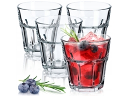 Vasos para whisky y zumo, juego de 4 vasos, 230 ml Kadax