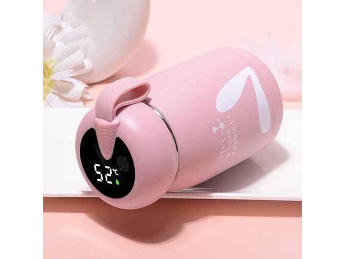 2026da-taza Termos De Acero Inoxidable Con Display Led De Temperatura 320ml Color Rosa