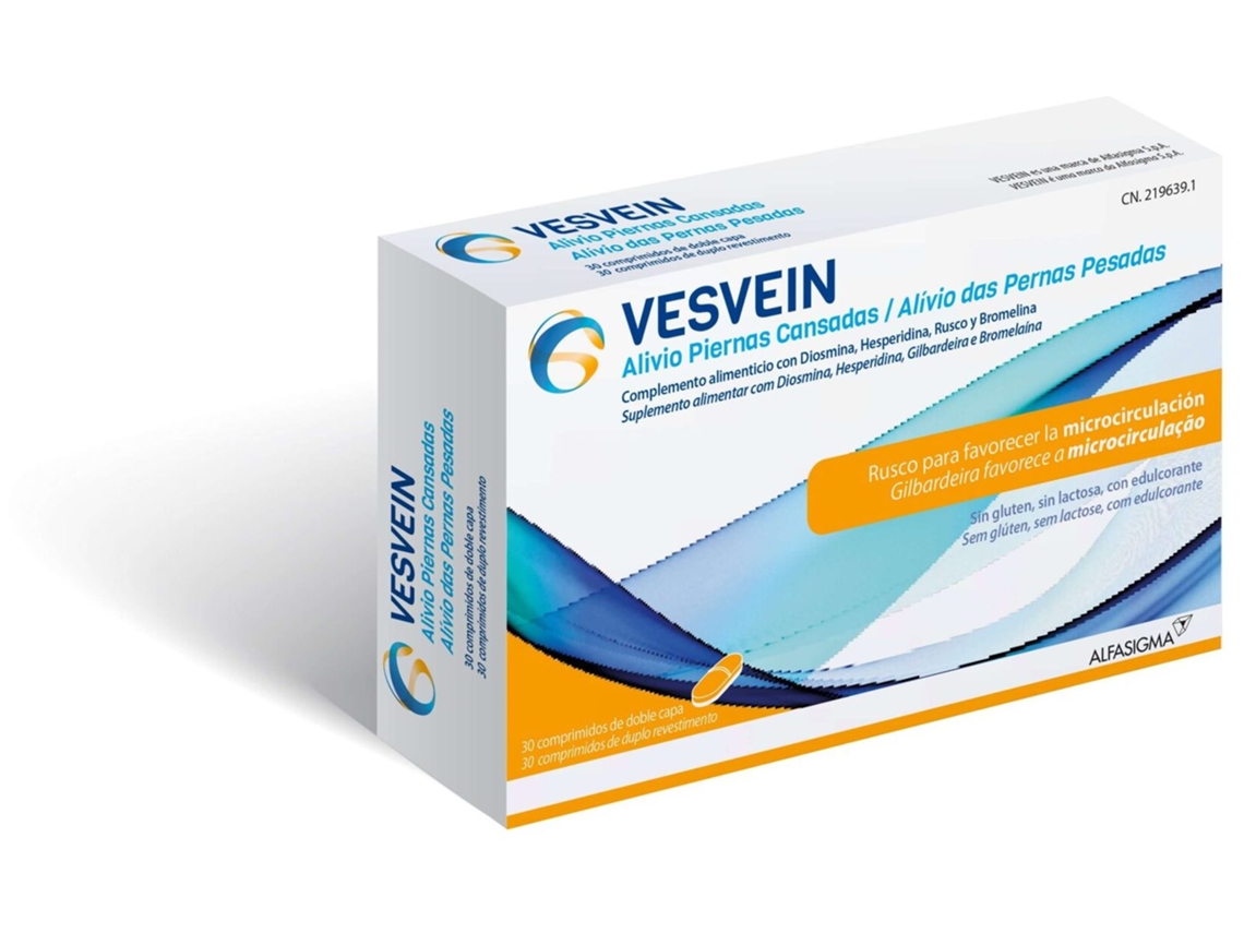Vesvein Alivio Piernas Cansadas 30 Pastillas Doble Cara Alfasigma