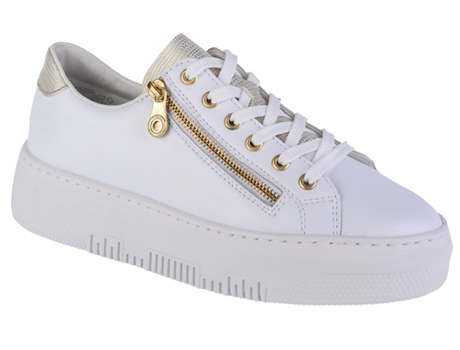 Zapatillas Mujer RIEKER (40 - Cuero Flor - Blanco)