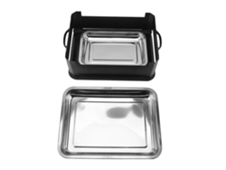 Estufa de carbón para pescado, rectangular, 2.2 4.4 lb, acero inoxidable, tamaño M, parrilla para pescado, alcohol, para uso comercial, doméstico, cerrada, precalentada