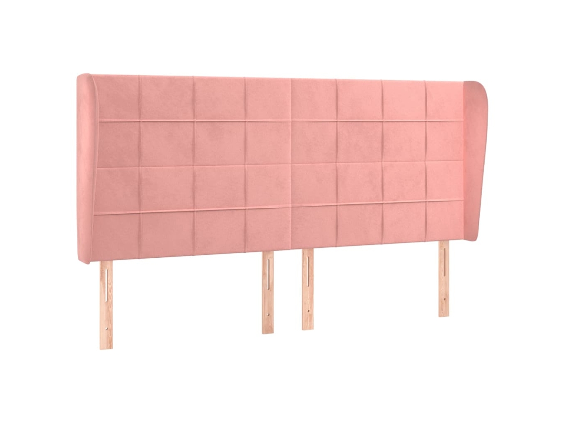 Maison Exclusive - Cabecero Con Orejas De Terciopelo Rosa 183x23x118/128 Cm