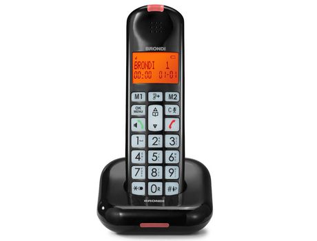 Teléfono Inalámbrico BRONDI Bravo Moon Black