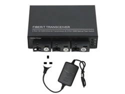 Conversor De Mídia Fibra Ethernet Modo Simplex Tx1310nm 10/100 Mbps Porta Rj45 Plug Uk