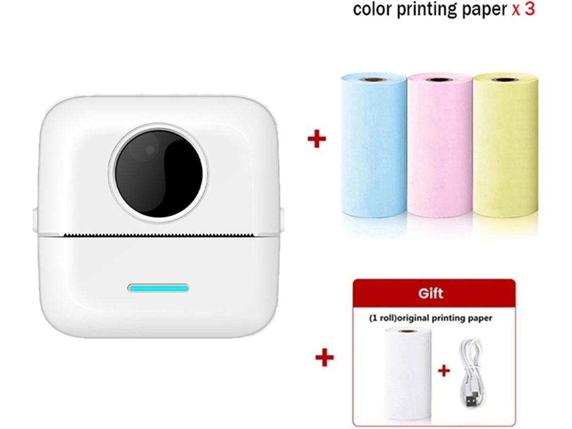 Mini Impresora Térmica Sin Tinta De Bolsillo Inteligente Bluetooth, Para Ios Y Android -x505 Gertiz