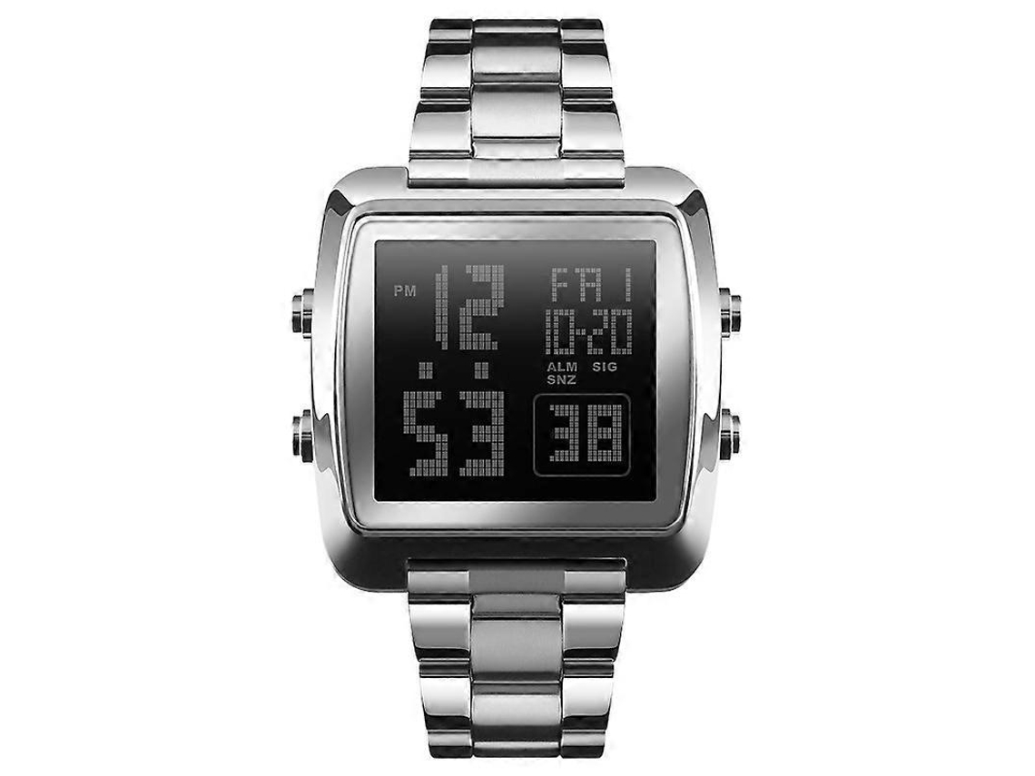 Reloj Skmei 1369 para hombre, estilo retro, resistente al agua, con correa de acero dorado, luminoso, Hengrongshen, cuadrado.