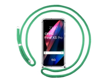 Carcasa Oppo Find X3 Pro 5G TUMUNDOSMARTPHONE Colgante Verde