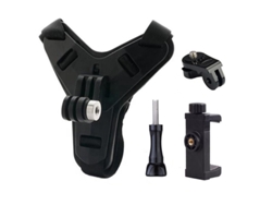 Soporte para barbilla de casco compatible con cámara deportiva GoPro DJI 360 y motocicleta, color negro Siurn