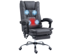Sillón Masaje Oficina Reposapiés Altura Regulable Negro