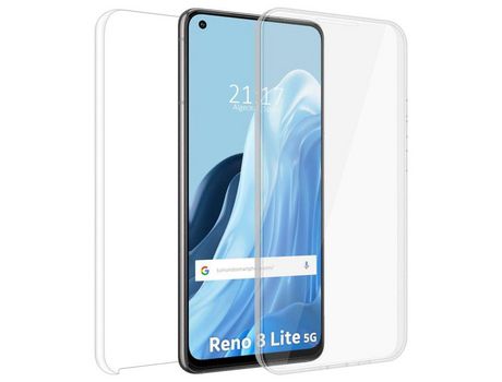 Funda Doble Transparente Pc + Tpu Full Body 360 para Oppo Reno 8 Lite 5G TUMUNDOSMARTPHONE