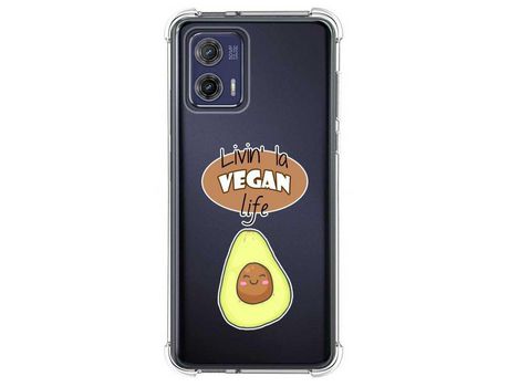 Funda Silicona para Motorola Moto G73 5G Diseño Vegan Life Dibujos TUMUNDOSMARTPHONE