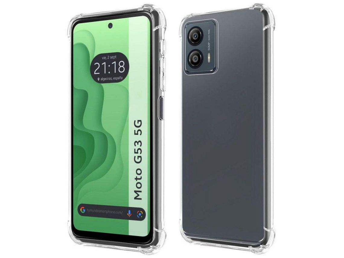 Funda Silicona Transparente para Motorola Moto G53 5G TUMUNDOSMARTPHONE