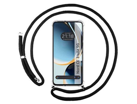 Funda Colgante Transparente para Oneplus Nord Ce 3 Lite 5G Con Cordon Negro TUMUNDOSMARTPHONE